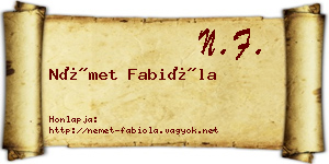 Német Fabióla névjegykártya